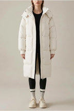 Gina™ - Classic Hooded Long Puffer Coat — variant_front