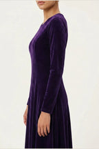 Emily | Women's Velvet Long Sleeve Formal Party Dress Maxi — variant_front
