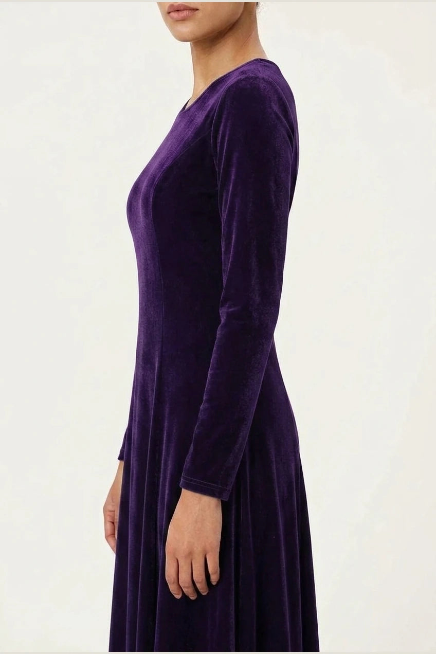 Emily | Women's Velvet Long Sleeve Formal Party Dress Maxi — variant_front