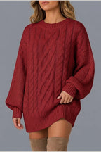 Montarello Women's Jumper Dress Cable Knit Oversized — variant_front