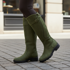 Waterproof Knee High Boots with Adjustable Buckle Strap — variant_front