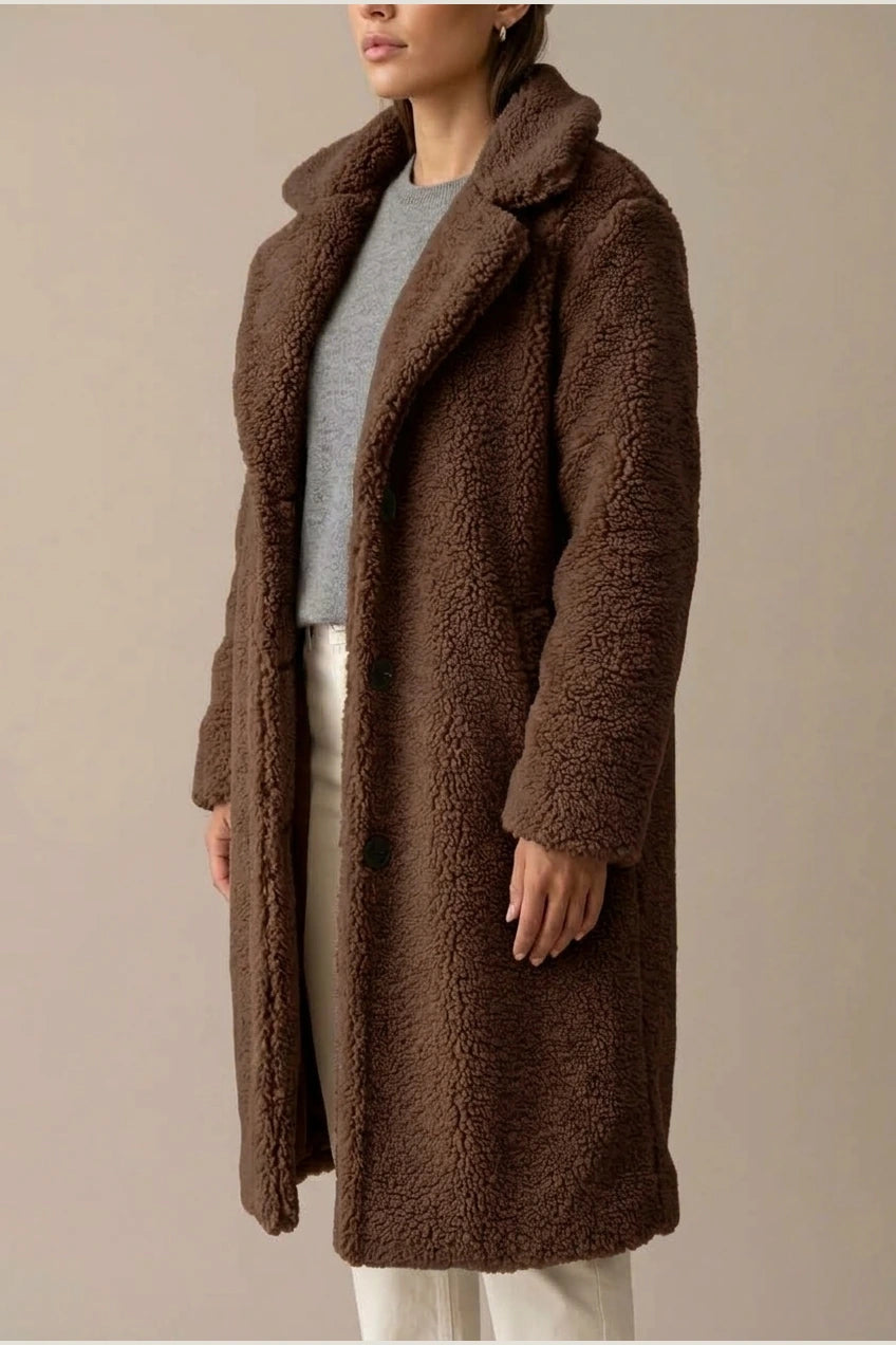 Doris | Women's Oversized Teddy Long Coat — variant_front
