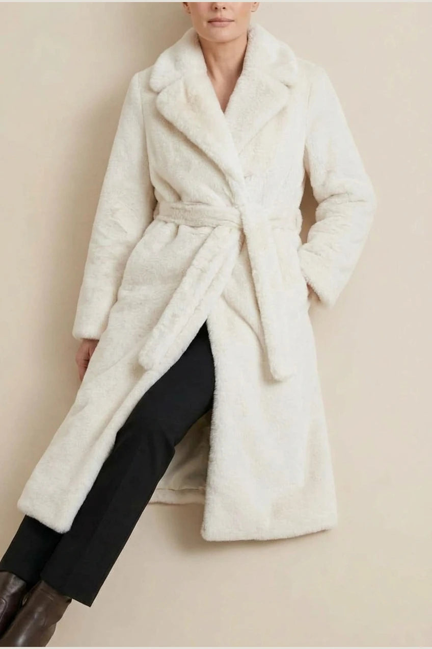 Women's Oversized Faux Fur Long Coat – Willow — variant_front