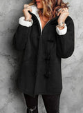 Hooded Duffle Coat with Sherpa Lining & Toggle Closures — variant_front