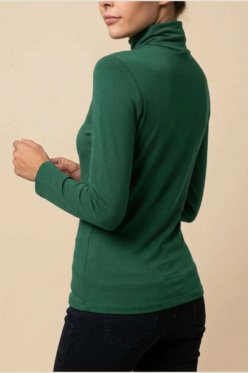 Women's Turtleneck Sweater Roll Neck Long Sleeve Straight Cuffs Plain Casual Layering — variant_front