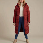 Women's Cozy Longline Puffer Jacket – Clover — variant_front
