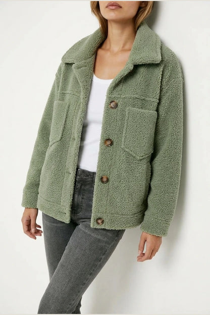 Vespera | Soft Button-Front Teddy Jacket — variant_front