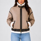 Women’s Cropped Aviator Jacket with Teddy Lining — variant_front