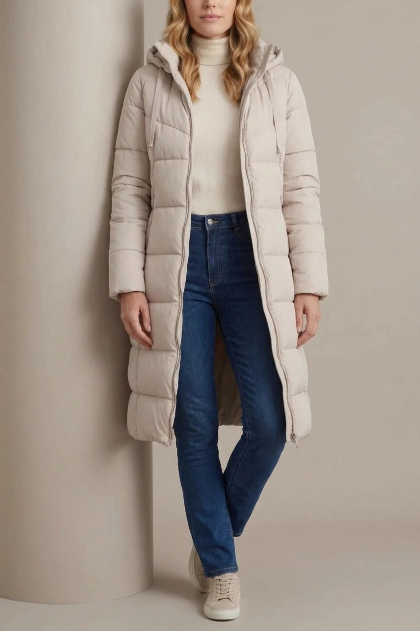 Women's Cozy Longline Puffer Jacket – Clover — variant_front