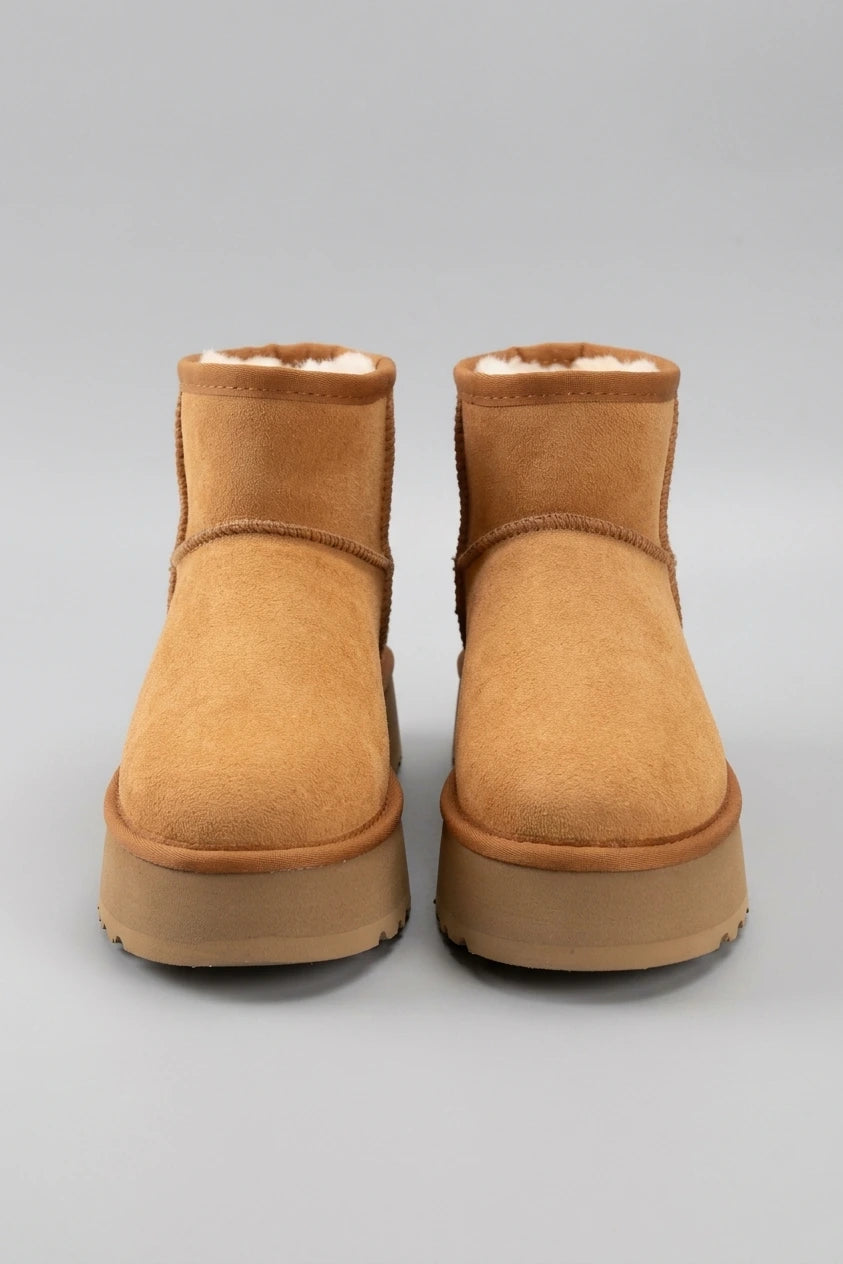 Women's Leather Fleece Snow Boots – Filvienne — variant_front