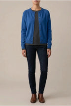 Evelyn | Women's Merino Wool Long Sleeve Knit Jumper Cardigan — variant_front