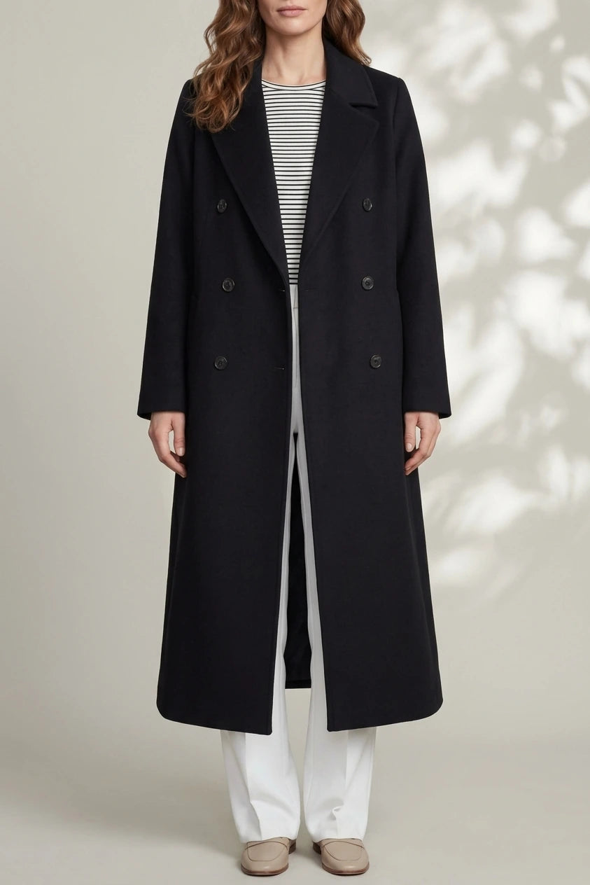 Women's Wool Blend Double-Breasted Coat – Elspeth — variant_front