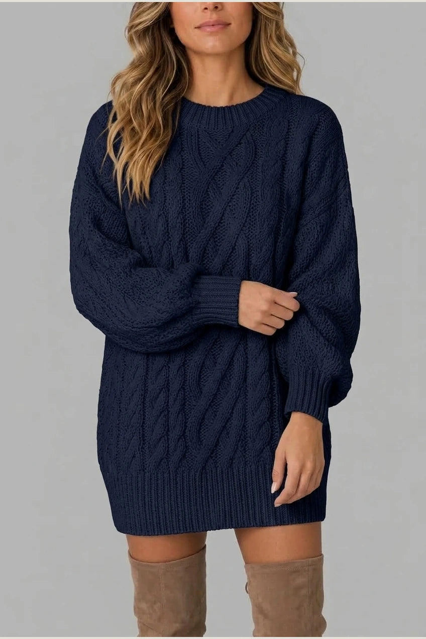 Montarello Women's Jumper Dress Cable Knit Oversized — variant_front