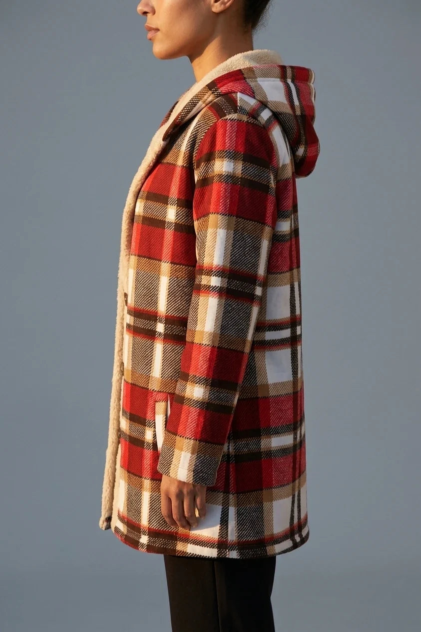 Women'S Casual Plaid Thickened Autumn and Winter Jacket — variant_front