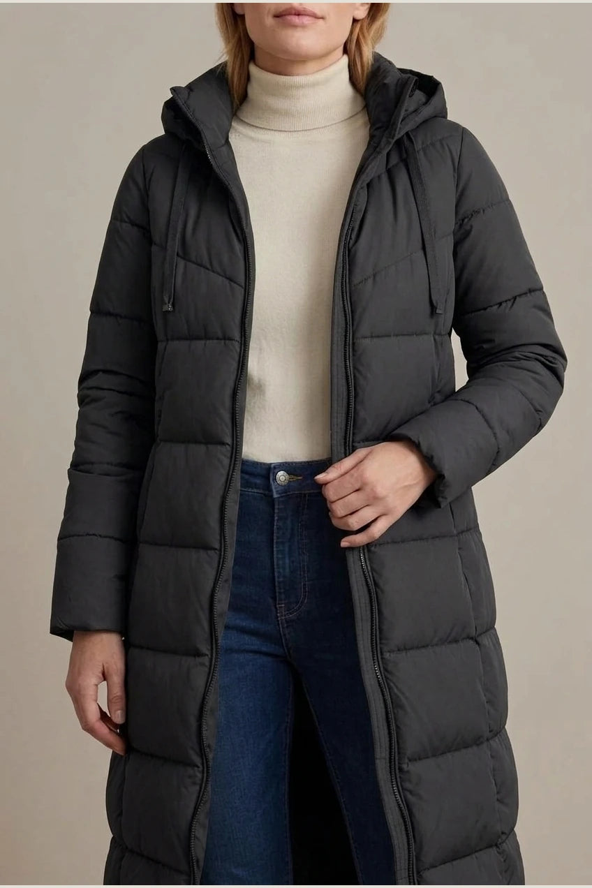 Women's Cozy Longline Puffer Jacket – Clover — variant_front