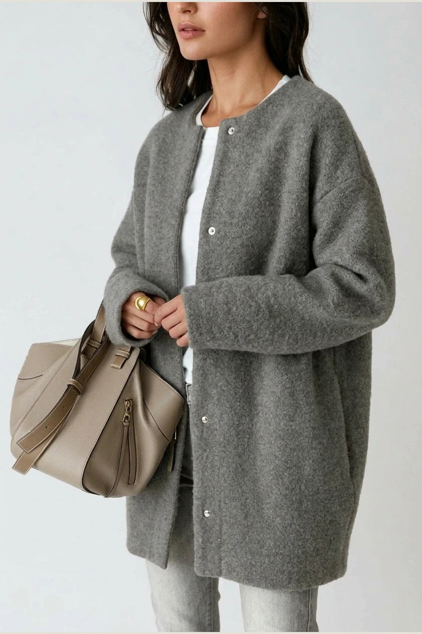 Elena | Wool Blend with Button Closure — variant_front