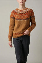 Ivana - Vintage Jacquard Crew Neck Sweater — variant_front