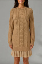 Dress Women - Cable Knit Sweater Dress — variant_front