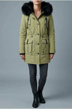 Aria | Women's Thick Faux Fur Hooded Insulated Parka Coat — variant_front