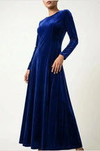 Emily | Women's Velvet Long Sleeve Formal Party Dress Maxi — variant_front