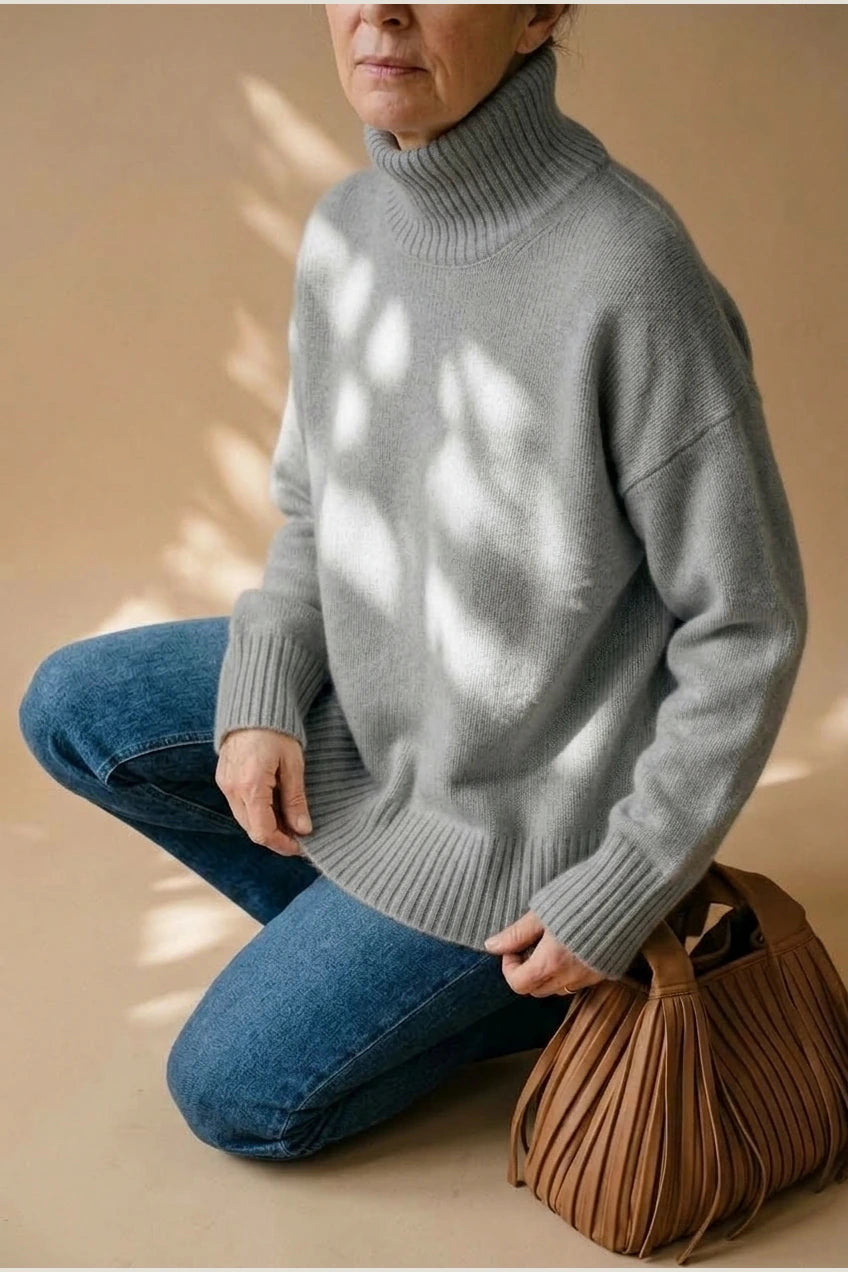 AMELIA SOFT KNIT ROLL NECK JUMPER — variant_front