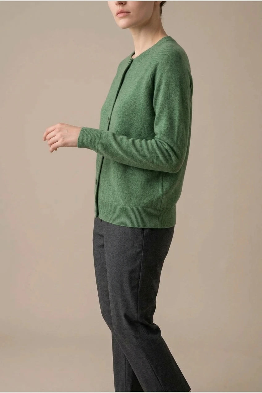 Evelyn | Women's Merino Wool Long Sleeve Knit Jumper Cardigan — variant_front