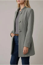Hallie | Women's Button-Down A-Line Coat — variant_front