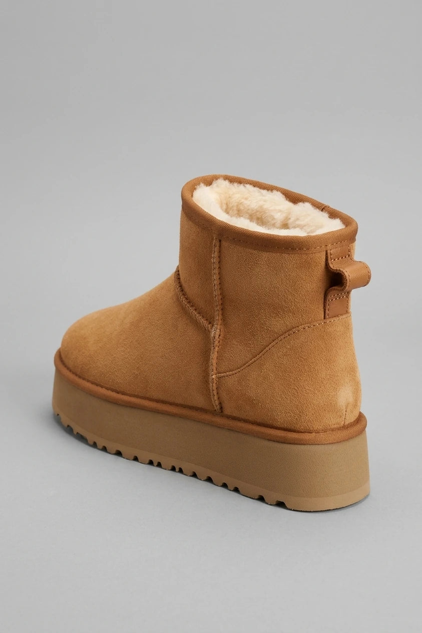 Women's Leather Fleece Snow Boots – Filvienne — variant_front