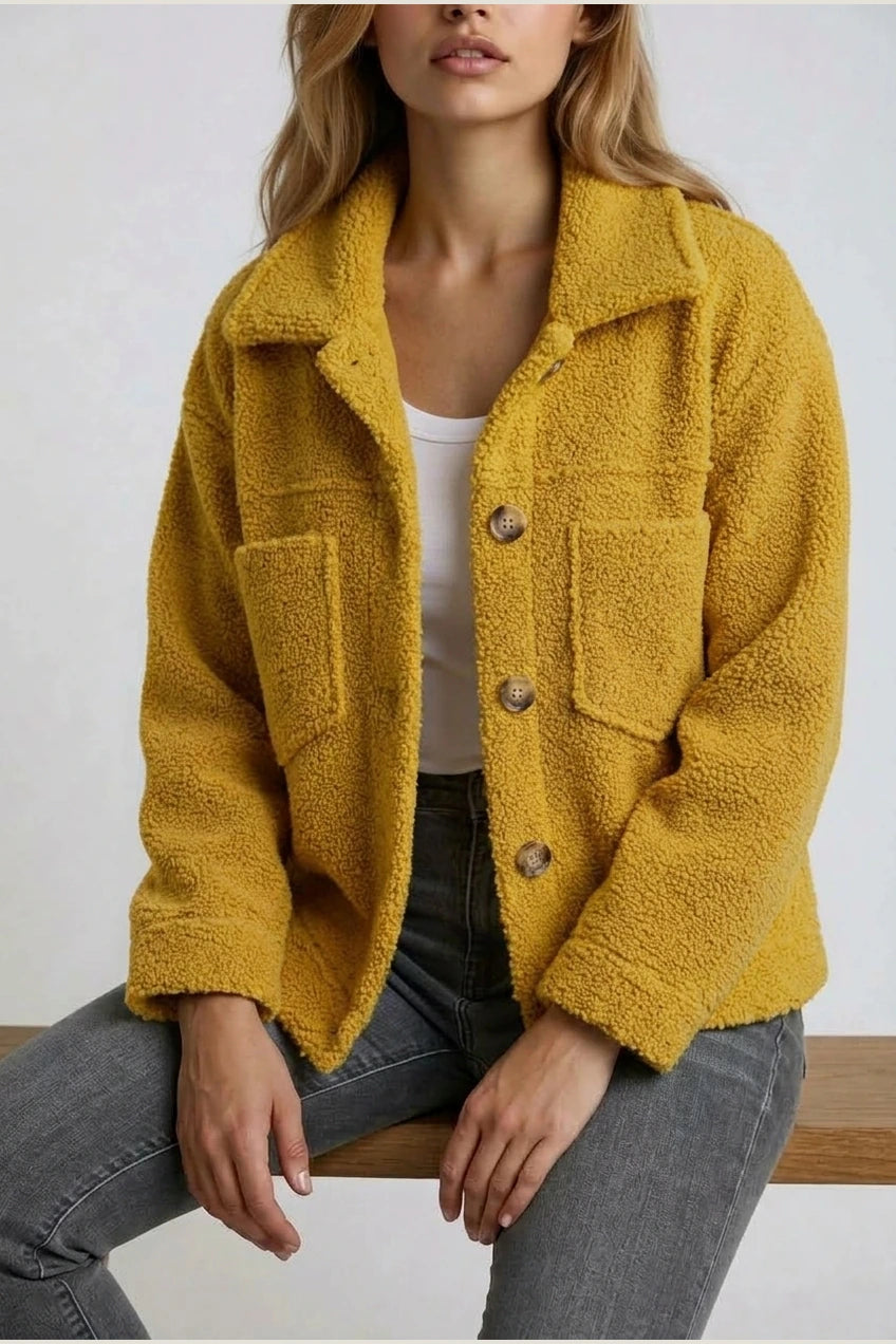 Vespera | Soft Button-Front Teddy Jacket — variant_front