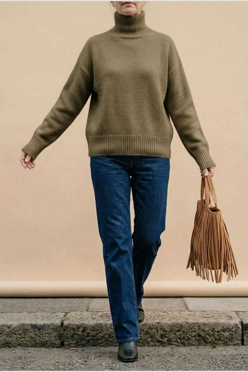 AMELIA SOFT KNIT ROLL NECK JUMPER — variant_front