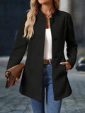 Juliette | Elegant Stand-Collar Button Coat — variant_front