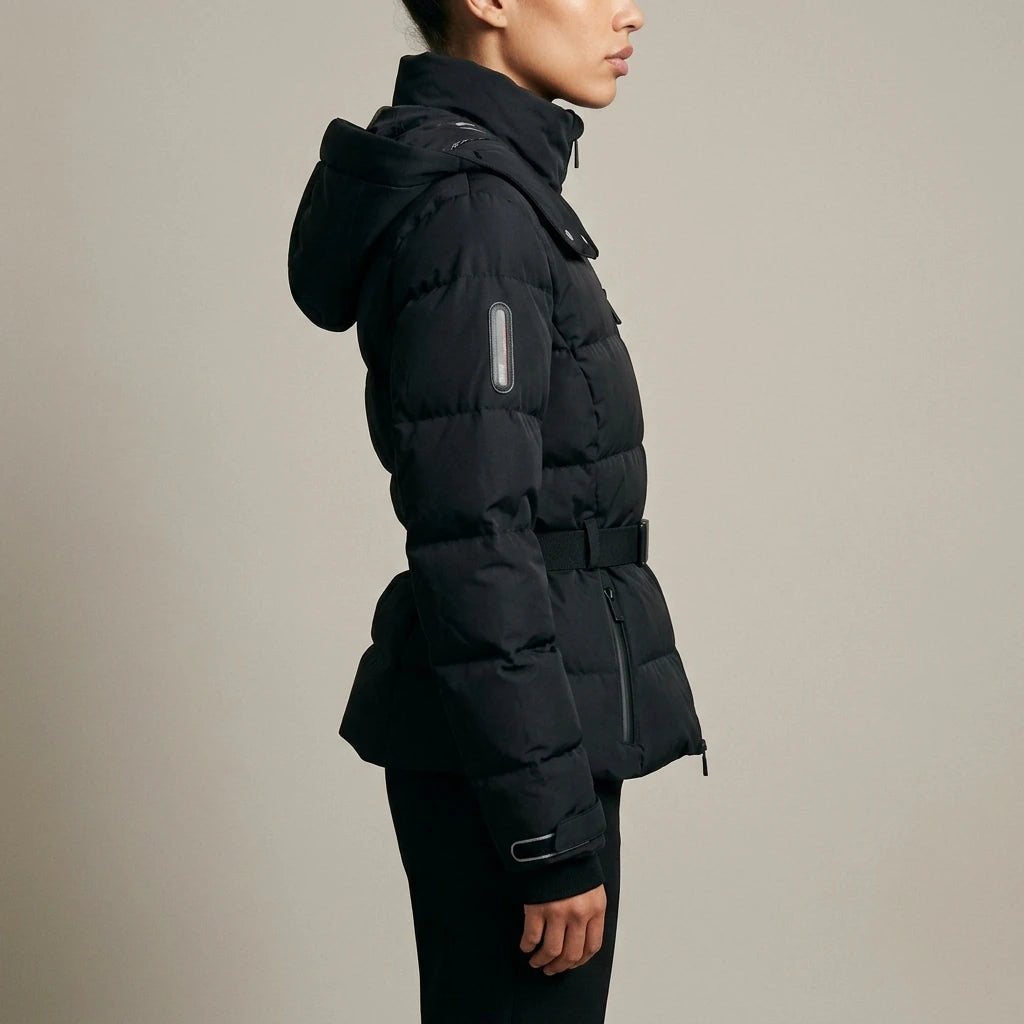 Charlotte | Women's Belted Puffer Jacket — variant_front