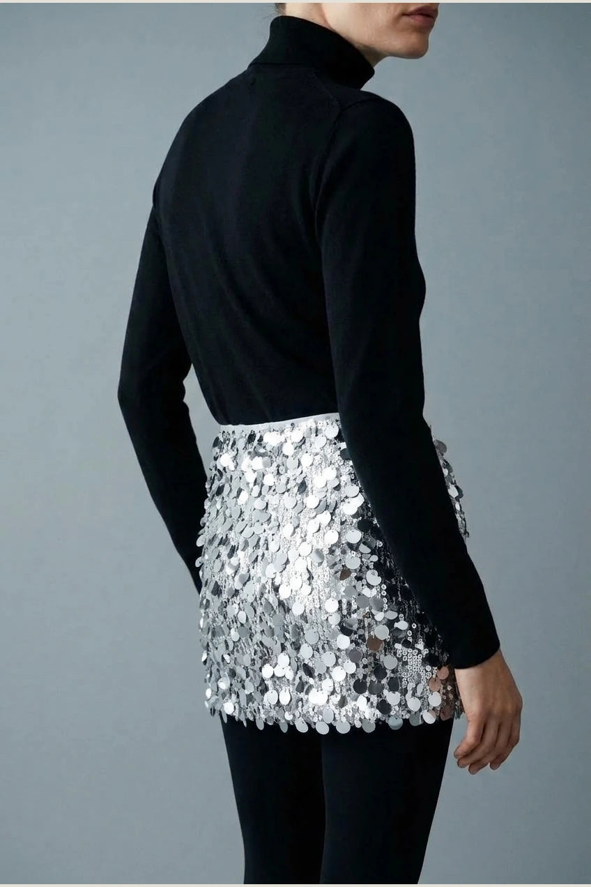 Alice | Dazzling Sparkling Sequin Skirt — variant_front