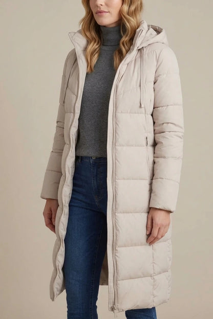 Women's Cozy Longline Puffer Jacket – Clover — variant_front