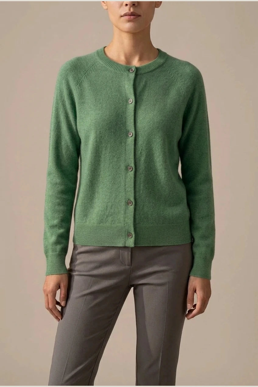 Evelyn | Women's Merino Wool Long Sleeve Knit Jumper Cardigan — variant_front