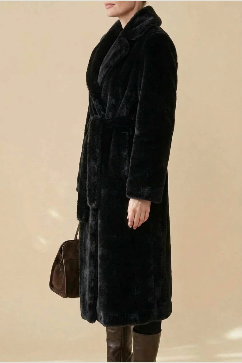 Women's Oversized Faux Fur Long Coat – Willow — variant_front