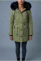 Aria | Women's Thick Faux Fur Hooded Insulated Parka Coat — variant_front