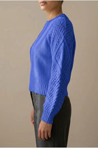 Women's Cable Knit Crew Neck Jumper for Autumn Winter — variant_front