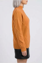 Sweater Women - Cashmere Knit Soft Sweater with Turtleneck — variant_front