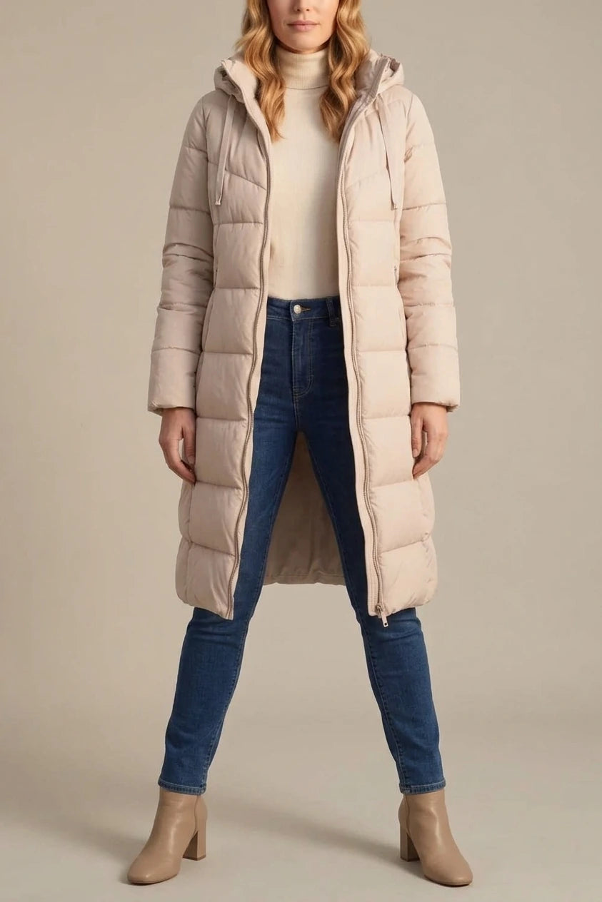Women's Cozy Longline Puffer Jacket – Clover — variant_front