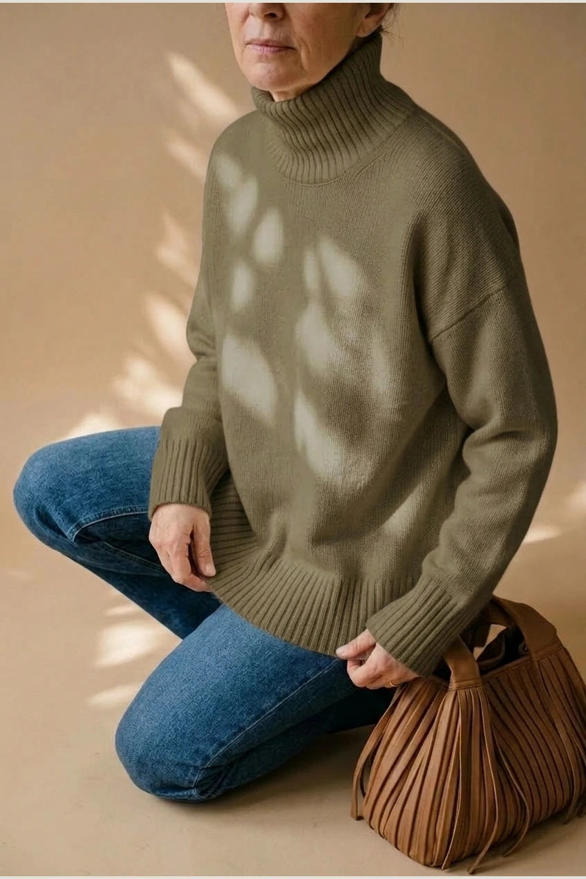 AMELIA SOFT KNIT ROLL NECK JUMPER — variant_front