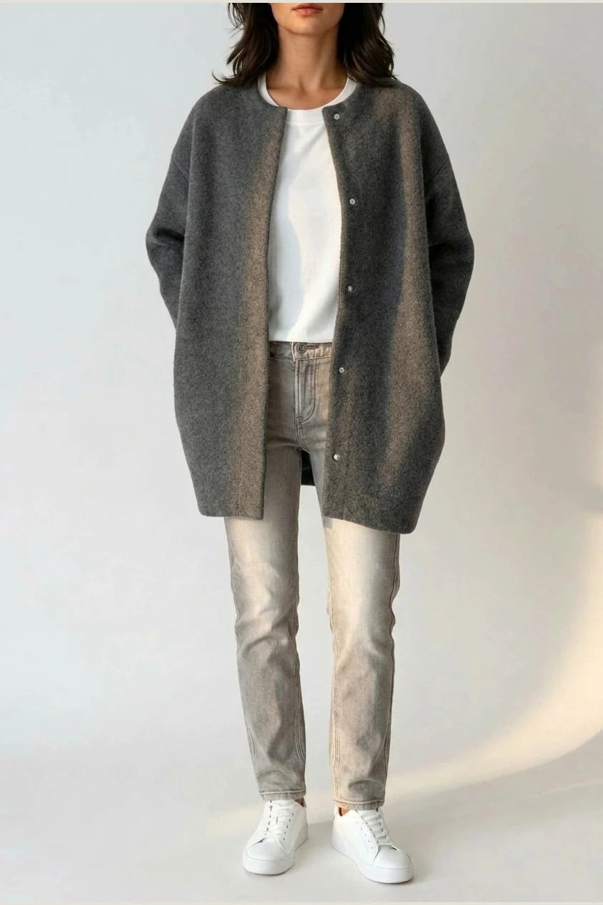 Elena | Wool Blend with Button Closure — variant_front