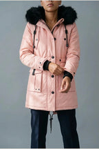 Aria | Women's Thick Faux Fur Hooded Insulated Parka Coat — variant_front