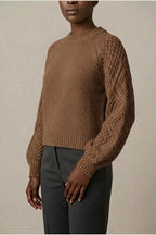 Women's Cable Knit Crew Neck Jumper for Autumn Winter — variant_front