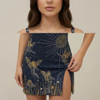 Rosie | Women's Glitter Celestial Embellished Mini Cocktail Dress — rosie-womens-glitter-celestial-embellished-mini-cocktail-dress_wearing_product_focus_06.webp