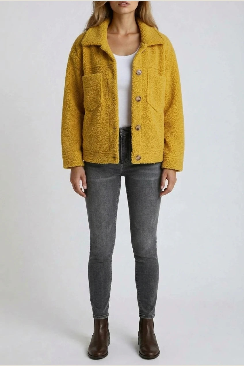 Vespera | Soft Button-Front Teddy Jacket — variant_front