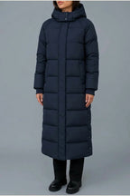Women’s Long Puffer Coat – Hooded Padded Winter Jacket — variant_front