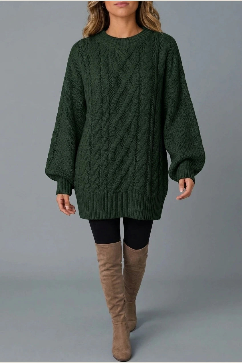 Montarello Women's Jumper Dress Cable Knit Oversized — variant_front