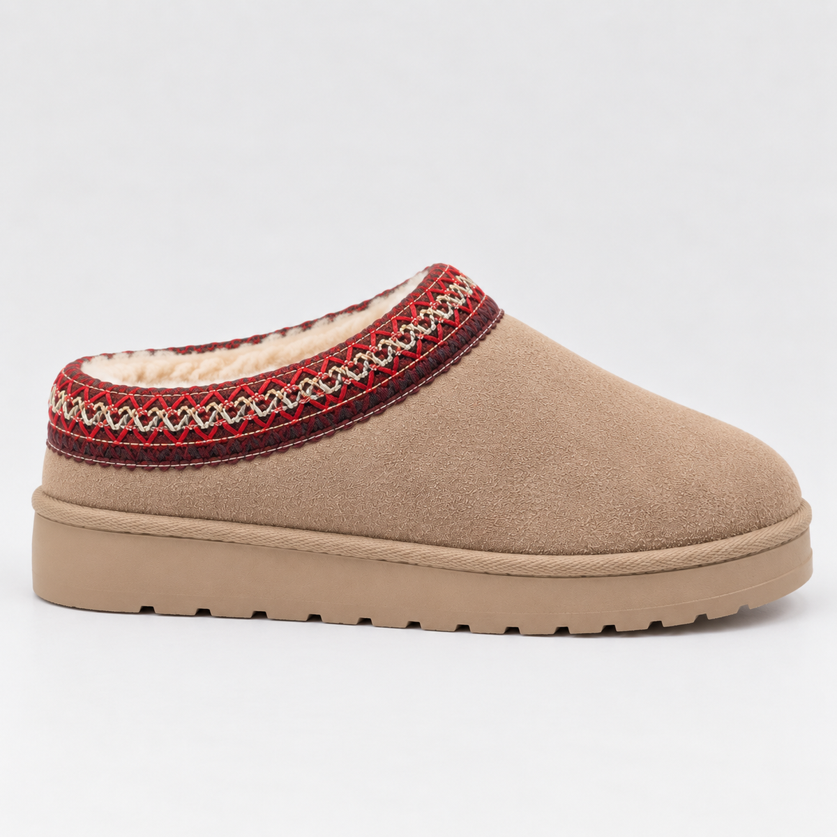 Women’s Suede Clogs | Warm Fur Lined Slip-On Winter Shoes — variant_front