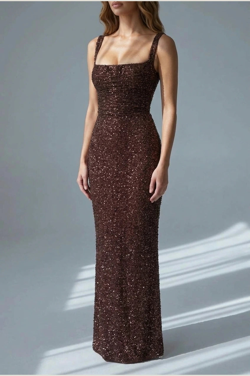 Calanthea – Sequin sculpt glamour – Maxi dress — variant_front
